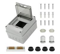 Boîte de distribution en saillie, boîte à fusibles Petit distributeur Rn 5 (N+PE) AP 5 modules répartiteurs en saillie pour pièces humides IP65 étanche avec outil de montage pour jardin ou extérieur