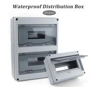 Boîte de Distribution étanche IP65, HT-5/8/12/15/18/24 voies, matière plastique ABS, fenêtre visuelle transparente, murale, utilisation extérieure HT-18