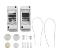 Boîte de distribution étanche IP65 pour extérieur, 2 petits modules pour jardins, fermes et pièces humides avec portes transparentes pour un contrôle facile