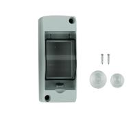 Boîte de distribution étanche pour extérieur Série HT MCB Plastic Series pour l'extérieur et l'intérieur. Le couvercle noir est transparent, il suffit de l'installer sur le mur