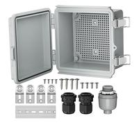 Boîte De Distribution Extérieure - Boîtier Électrique Étanche IP65, Boîtier De Projet À Montage Mural | Protection Durable Du Cordon D'alimentation, Conception Résistante Aux Intempéries, Couvercle