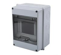 Boîte de distribution extérieure étanche IP65 Boîtier en ABS monté en saillie avec porte transparente en polycarbonate 1 rangée 5 modules pour sous-distribution électrique résidentiel commercial
