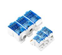 Boîte de distribution for rail DIN, 1 pièce, bloc de jonction, connecteur de fil électrique universel UKK Power, une entrée, plusieurs sorties(UKK500A)