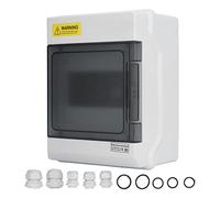 Boîte de distribution IP66 6 voies, jonction électrique DIN avec couvercle transparent, Pla pour équipement de sol intérieur, ABS PC l avec