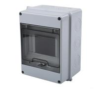 Boîte de distribution pour montage en surface - 5 modules IP65 - Étanche - En ABS - Pour l'extérieur - Résistant à une température de -20 °C à +70 °C - Avec rail DIN et bornes pour bâtiments