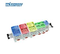 Boîte de Distribution UKK, un en plusieurs sorties, connecteur électrique, jonction, bornier sur Rail Din UKK80A/125A/160A/250A/400A UKK400A