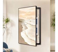 Boîte de Distribution Verticale pour Compteur électrique, Cache Plaque Electrique Boîte de Commutation for Les Salons Et Les Bureaux(Black 6,50x80cm/19.7 * 31.5in)