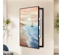 Boîte de Distribution Verticale pour Compteur électrique, Cache Plaque Electrique Boîte de Commutation for Les Salons Et Les Bureaux(Black 4,50x80cm/19.7 * 31.5in)