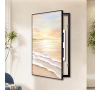 Boîte de Distribution Verticale pour Compteur électrique, Cache Plaque Electrique Boîte de Commutation for Les Salons Et Les Bureaux(Black 7,50x100cm/19.7 * 39.4in)