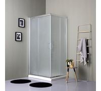 BOÎTE DE DOUCHE EN VERRE SATINÉ 80x120 AVEC PORTES COULISSANTES GIADA