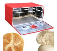 Boîte de fermentation du pain, étuve à pâte, boîte de fermentation de pizza avec couvercle, double fenêtre, minuterie de 1 à 24 heures, support amovible, étuve à pâte pour pain, yaourt, vin de riz,