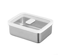 Boîte de fermentation en acier inoxydable avec couvercle transparent renforcé et joint de précision pour un développement prévisible de la pâte (400 ml)