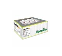 Boîte de fils Madeira - 9 bobines d'Aerolock 125 et 3 bobines d'Aeroflock 100 - Bleu, rose clair et fuschia - Certifié Oeko-Tex(...) - Blanc Blanc G