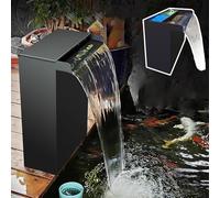 Boîte de filtre cascade pour bassins et piscines - Kit de trop-plein en acier inoxydable robuste pour un meilleur débit d'eau et un attrait esthétique