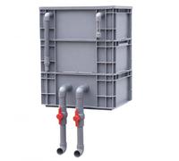 Boîte de filtre externe pour aquarium, système de circulation d'eau en | Raccord d'entrée monobloc et tuyau inclus pour se connecter à une pompe à faible aspiration ; convient pour les carpes koï