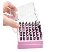 Boîte De Forets À Ongles - PVC 3,23 X 2,36 Pouces 86 G 49 Trous | Boîte De Présentation Anti-poussière Facile À Nettoyer | Étui Organisateur De Forets À Ongles Pour Ranger Les Outils Et Accessoires De