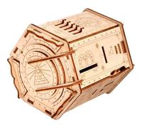 Boîte de Fort Knox Puzzle en Bois 3D,Coffre au Trésor,Casse Têtes Mécaniques Labyrinthe en Boîte,Jeu de Puzzle Salle D'Évasion,Coffret Cadeau Personnalisé