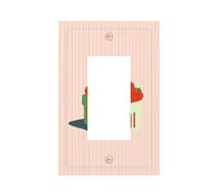 Boîte de fraises sur rayures verticales - Plaque murale à bascule simple - Décoration pour la maison, la cuisine, la salle de bain