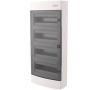 Boîte de fusibles apparent 4 rangées blanc 48TE porte transparente