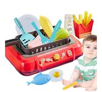 Boîte de gastronomique - Ensemble de Simulation en Bois, de Jeu pour, kit Alimentaire de Jeu de rôle, boîte de Simulation de | Collection de préparation de Repas