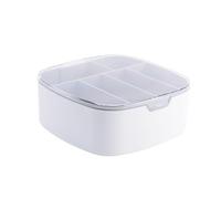 Boîte de Gestion de câbles 2 pièces, boîte de Rangement pour Organisateur de câbles avec Couvercle, Support de multiprise en Plastique, Organisateur de Cordon de Bureau pour Fils