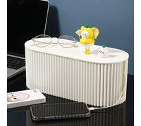 Boîte de Gestion de câbles, boîte de Rangement de câbles de Grande capacité, Organisateur et Couvercle de Cordon Pliables ignifuges, boîte de Rangement de câbles pour Fils (Blanc Grande Taille)