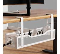 Boîte de gestion de câbles pour une épaisseur de table jusqu'à 7,6 cm, organisateur de câbles avec pince, pas de perçage, pas de dommages au bureau