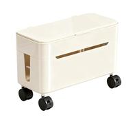Boîte de gestion de câbles - Support de bande d'alimentation, caches de prise de sol, organisateur de cordons de bureau avec roues | Boîtes de rangement de cordons pour la maison, le bureau, le