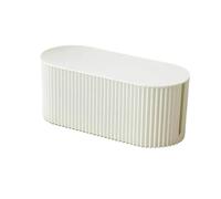 BoîTe De Gestion des CâBles Boîte de Rangement câbles Cartes données Grande capacité Gestion Bureau Support routeur(L White)
