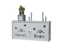 Boîte de gestion des câbles en bois - Cachez les fils et l'alimentation S Boîte de gestion des câbles Décor mural sans fil à suspendre Boîte de routeur Wifi Boîte de rangement en bois Boîte de