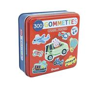 Auzou - Boîte de gommettes métal Les transports - 300 gommettes