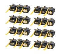 Boîte de Graduation Chapeau de Bachelor Noir 48 Pièces