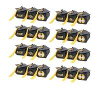 Boîte de Graduation Chapeau de Bachelor Noire, Lot de 48 Pièces