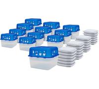Boîte de granulés déshumidificateurs Ultra Fresh - pack de 12 + 24x sachets de recharge - déshumidificateur avec bac de récupération