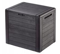 KADAX Coffre de jardin 140 L - Boîte de rangement en plastique pour coussins, jouets pour enfants et coussins de siège, pour jardin et terrasse (marron)