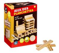 Boite de Jeu de construction en bois de 200 Planchettes - Dim : 11,5 x 2,5x 0,8 cm