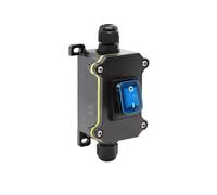 Boîte de jonction 30A, connecteur à courant élevé, cordon d'alimentation extérieur en ligne, 110V 220V 12V 24V, interrupteur à bascule marin marche/arrêt, étanche IP65(0111-SB,5-Unit,110V-220V)