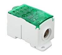 Boîte de jonction à blocs terminaux, boîte de distribution d’énergie universelle pour ligne principale sur rail DIN, 690 V 400 A, ignifuge et isolée avec connecteurs en laiton pour (Verte)