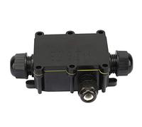 Boîte de Jonction, Boîte à Bornes Électrique Étanche IP68 2-4 Voies, Fils de Ligne de Câble Souterrain Noir Protection du Connecteur du Cordon d'alimentation(3 Way)