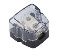 Boîte de jonction, boîte de distribution de mise à la terre une entrée et deux sorties avec porte-fusible négatif, moyeu de connexion électrique pour projets de câblage (A)