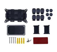 Boîte de jonction compatible avec WAGO 221-412/413/415, étanche IP65, ignifuge, 2 méthodes d'installation, gamme de câbles 4-8 mm (noir)