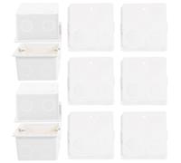Boîte de Jonction de Prise Murale Type 86 en Pvc Blanc, Lot de 10 Couleur