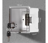Boîte de jonction de protection extérieure étanche, boîte de connexion résistante aux intempéries avec serrure, couvercle de rallonge pour boîtes électriques extérieures (transparent)
