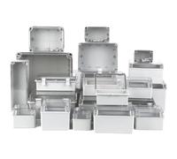 Boîte de jonction d'instrument de câble scellé par puissance de couvercle Transparent IP67 boîtes de boîtier électrique imperméables en plastique d'abs extérieur(AT-65X95X55)