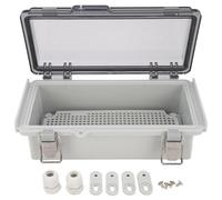 Boîte de jonction électrique, boîtier extérieur en plastique de 7,9x3,9x2,8 pouces avec couvercle transparent, boîte de distribution universelle en ABS avec couvercle à charnière