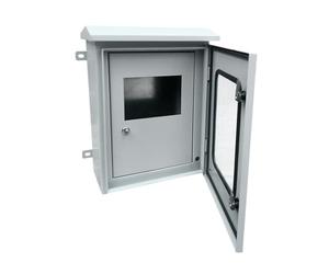 Boîte de jonction électrique en Acier, Grande boîte de jonction électrique à Double Porte avec charnières et Plaque de Montage, boîte de Projet Murale Robuste pour l'électronique, pour Une u