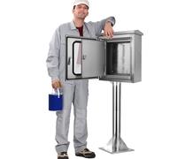 Boîte de jonction électrique étanche avec fenêtre de visualisation, boîtier de câble d'alimentation au sol avec double porte pour garage, extérieur, applications d'énergie solaire