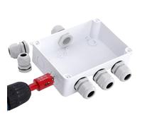 Boîte de jonction électrique étanche pour câbles, couvercle rabattable anti-poussière pour cave, terrasse, porte, caméras de sécurité, arrière-cours, balcon, patio, jardin, paysage