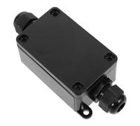 Boîte de Jonction Électrique Ip66 Extérieure Étanche pour Câbles | Plastique ABS Noir, Anneau D’étanchéité et Vis, Installation sans Découpe, pour Guirlandes Lumineuses, Bornes et Patios