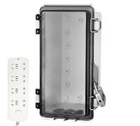 Boîte De Jonction Électrique Pour Câbles - Boîtier de Projet avec Couvercle Transparent - Coffret Anti-Poussière à Verrou Protégeant Prises et Multiprises